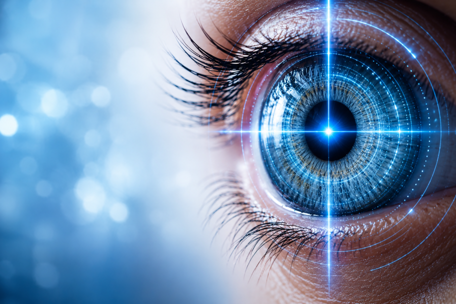 Family enjoying clear vision