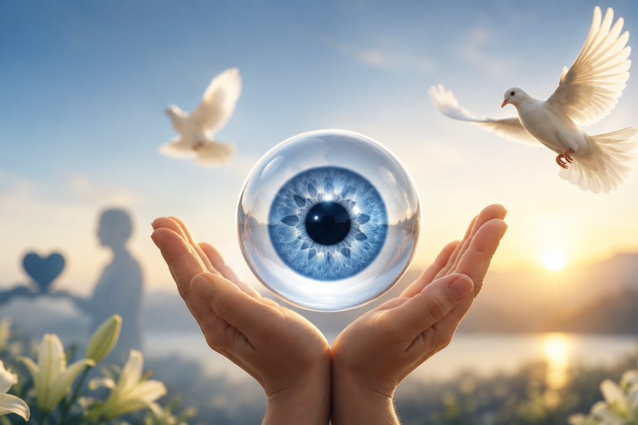 Family enjoying clear vision