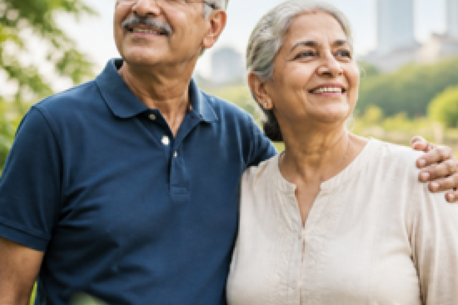Family enjoying clear vision