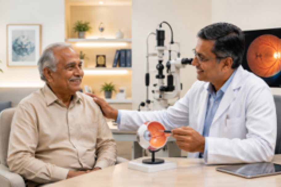 Family enjoying clear vision