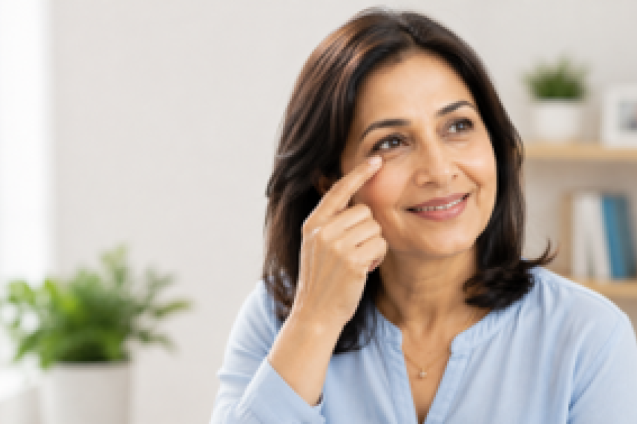 Family enjoying clear vision