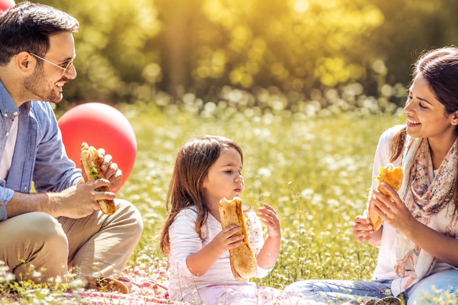 Family enjoying clear vision