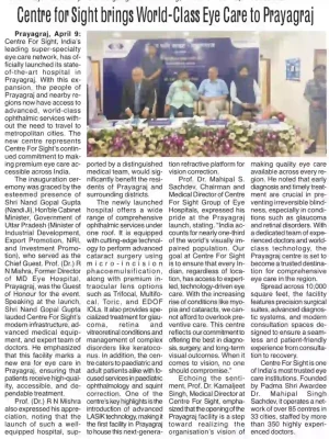 Centre for Sight brings World-Class Eye Care to Prayagraj