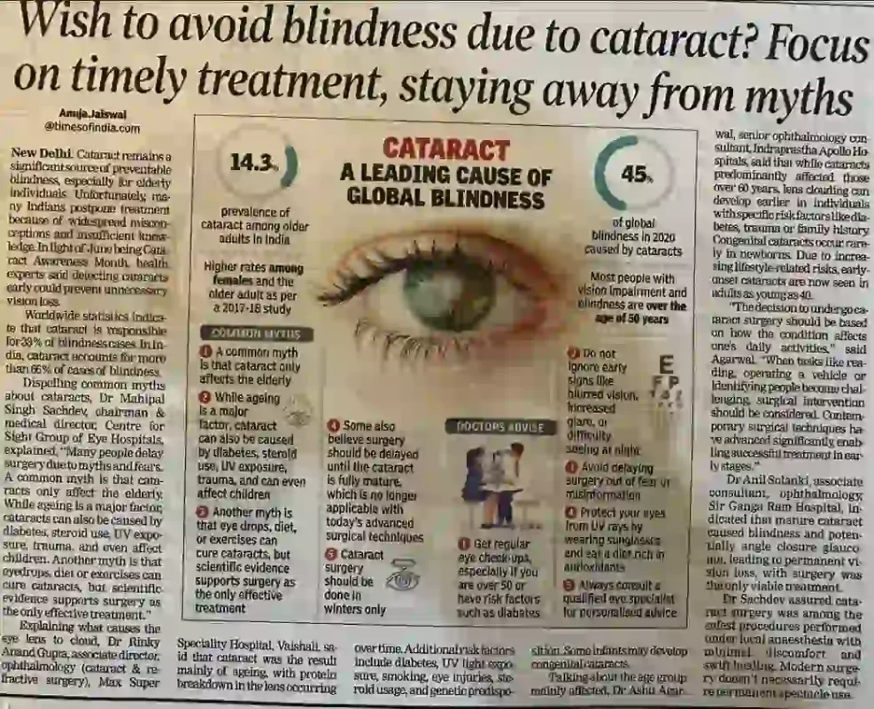 Wish to avoid blindness due to cataract? Focus on timely treatment, staying away from myths